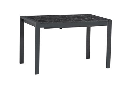 Star Table, Black Marble, Black Metal Legs